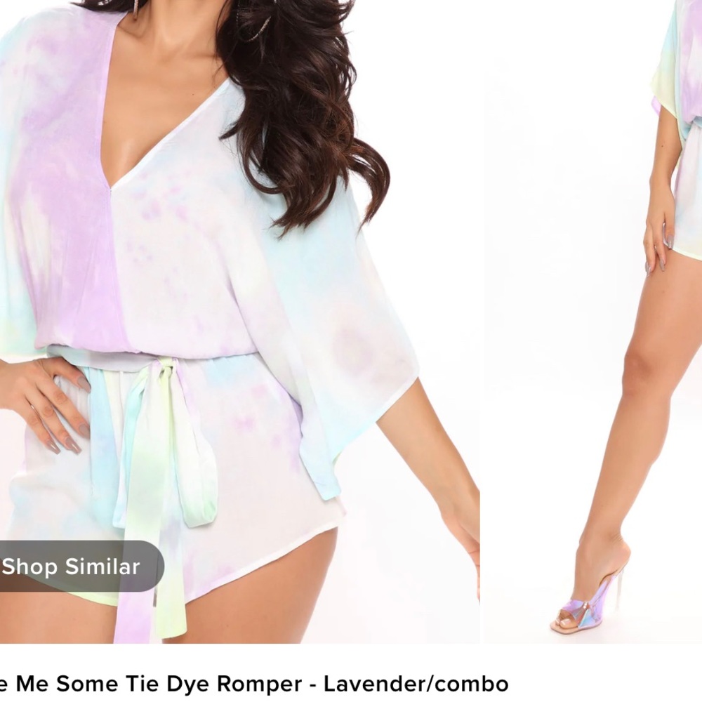 Romper light purple and light green